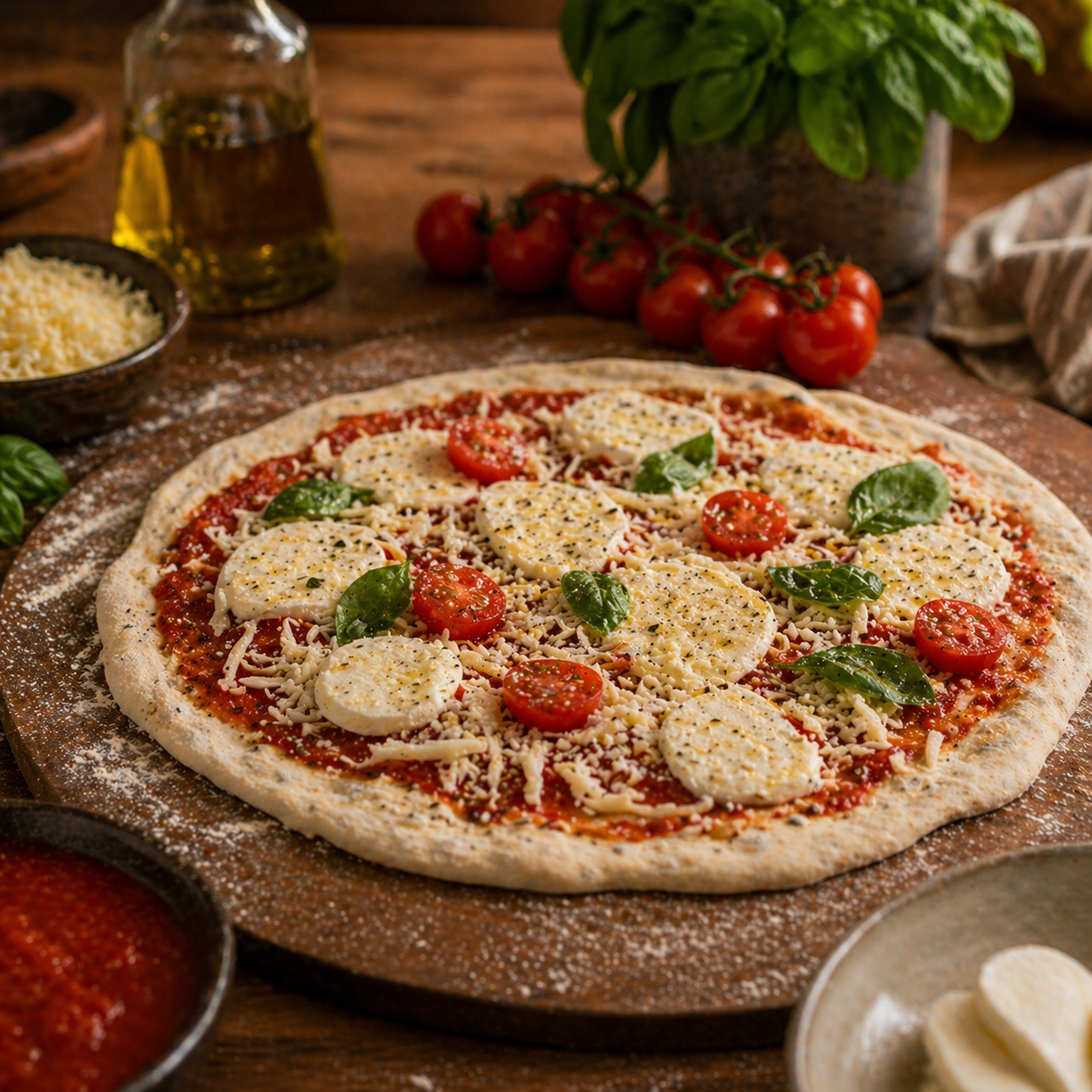 Pizza artesanal pronta